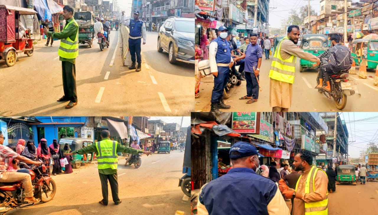 সড়কে বিশৃঙ্খলা রোধে ও জনদুর্ভোগ লাঘবে বড়লেখায় নিসচা’র শৃঙ্খলা কার্যক্রম অব্যাহত